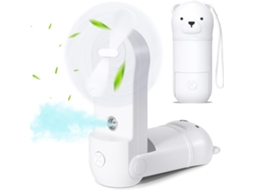 Ventilador Portátil De Mão, Mini Ventilador De Mão Com Spray De Água, Ventilador Dobrável Com Bateria Recarregável Via Usb