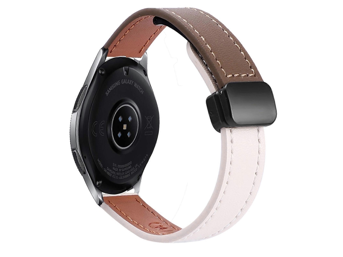 Pulseira De Relógio Em Couro De Microfibra Com Fecho Magnético Fino De 22 Mm