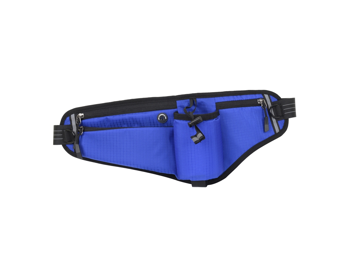 Bolsa Cintura Para Corrida Ajustável Com Suporte Para Garrafa De Água E Bolso Impermeável
