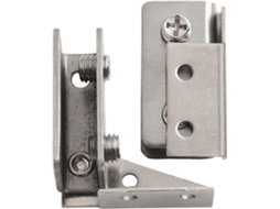 Dobradiças De Aço Inoxidável Não Porosas Para Portas Vidro, Conjunto De 2 Peças, Para Armários E Vitrines, Com Fecho