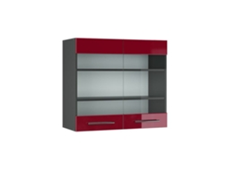 Móvel de parede de vidro VICCO Fame-Line Antracite/Bordéus 80 cm