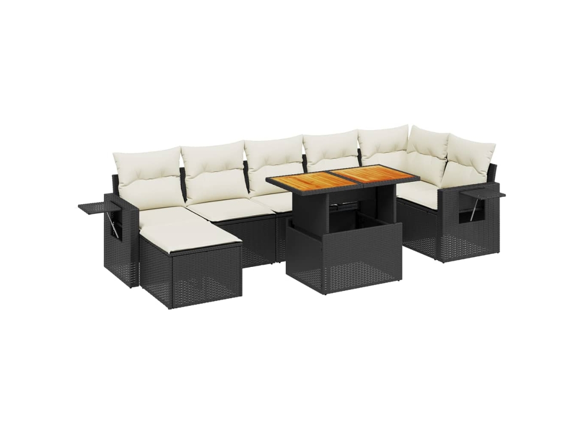 Garden Sofa Set, Garden Sofa Sets Vidaxl Preto Rattan / Vime (n/a)