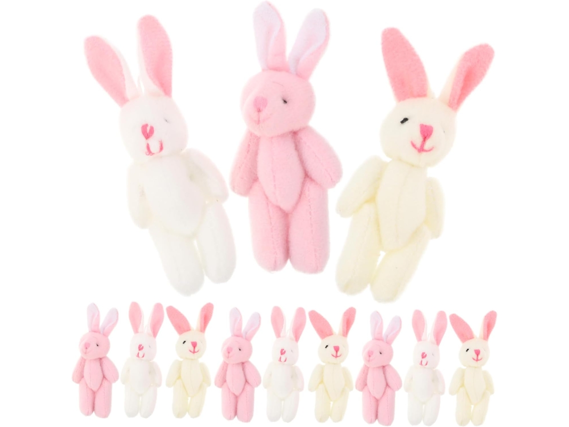 Conjunto De 15 Pingentes Coelho Pelúcia Pequenos Para Decoração
