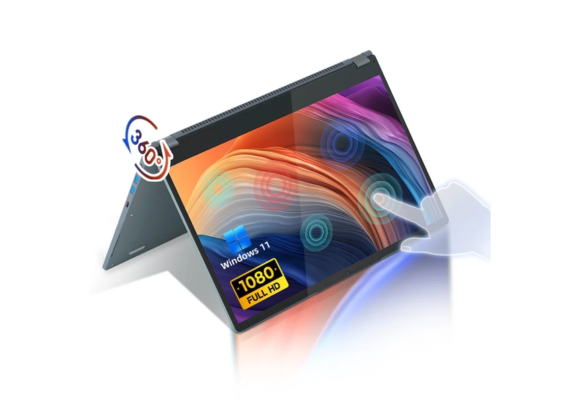 Portátil com Ecrã Táctil Ybook 15 Amd Ryzen 3 3200U 3 5 Ghz 15 6 Polegadas Fhd 16 Gb Ddr4 512 Gb Ssd 360 Graus Flip Bateria de Longa Duração NINKEAR