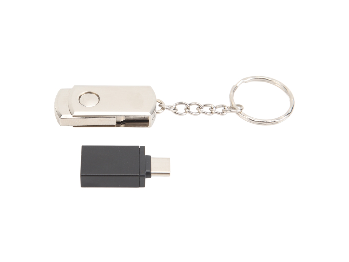 2026zentro-pen Drive Usb 2.0 32gb Velocidade Rápida Com Adaptador Usb Para Type C Prata Para Laptop Tablet