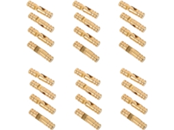 Tehaux 30 Peças Dobradiças Cilíndricas De Cobre Ocultas 5x22mm Invisíveis Para Caixas Joias E Madeira