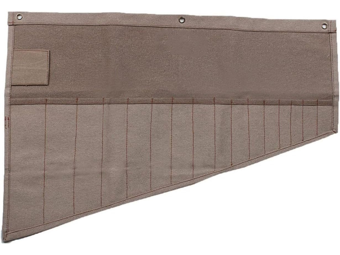 Bolsa organizadora funcional para chaves dobráveis, feita de lona resistente com altura ajustável, ideal para