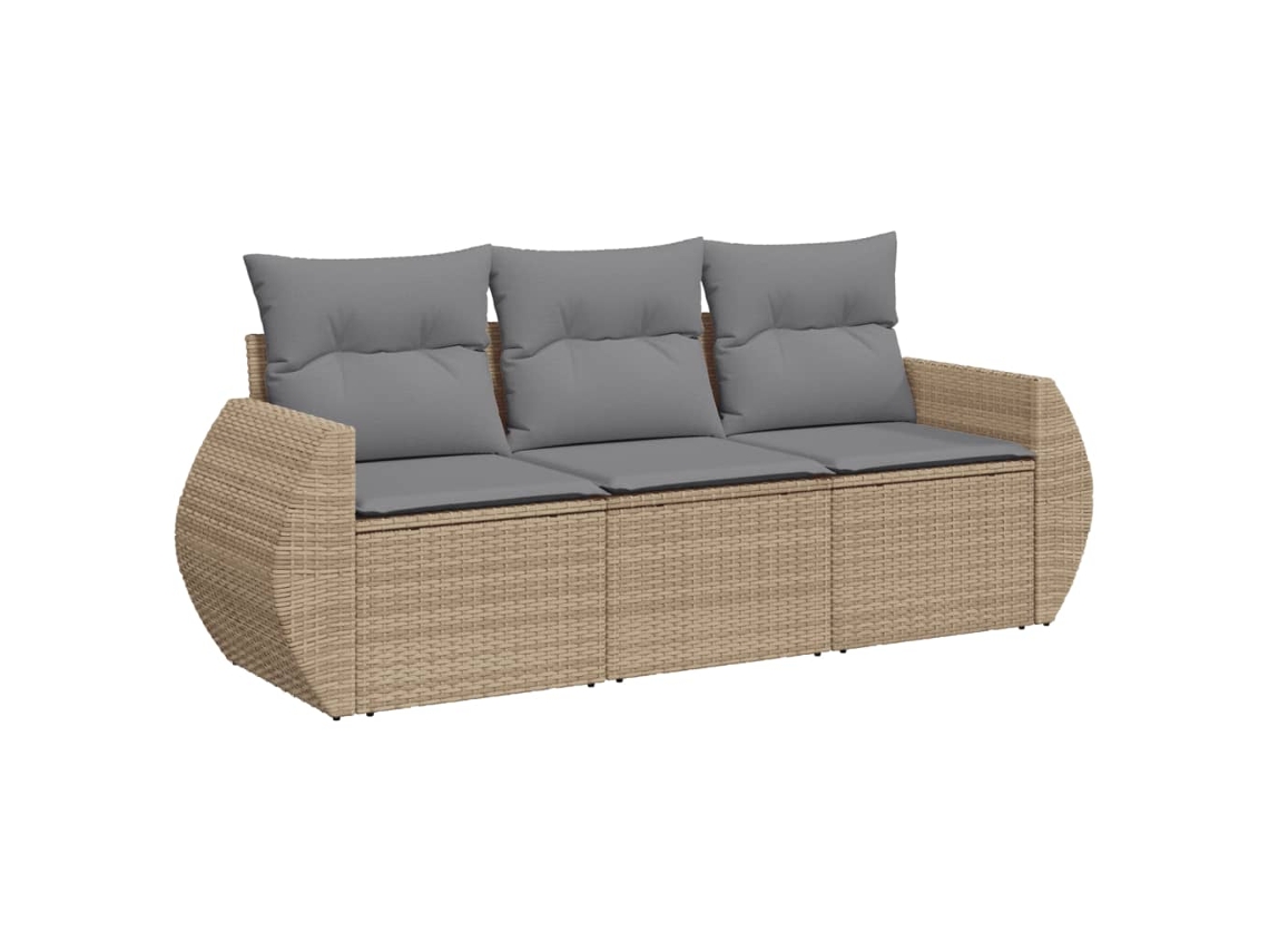 Garden Sofa Set, Garden Sofa Sets Vidaxl Bege Rattan / Vime (n/a)