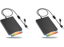 Unidade de Disquete Dupla, Externa de 3,5 Polegadas com Usb Tipo c, Portátil para Computador. SFUSHOS