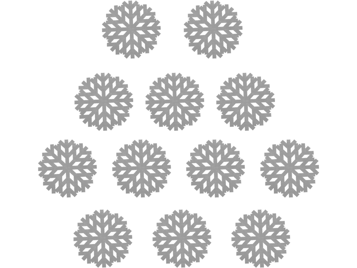 Conjunto De 12 Porta Copos Com Estampa De Floco De Neve Natalino, Cinza, Com Isolamento Térmico E Resistentes Ao Calor Conjunto De 12 P Gokoco
