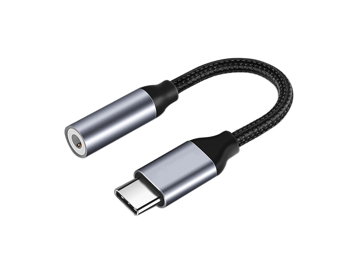 Adaptador de Áudio Digital Type c, 12 Cm, de Silicone Metálico, Estável e Durável AOZORZ