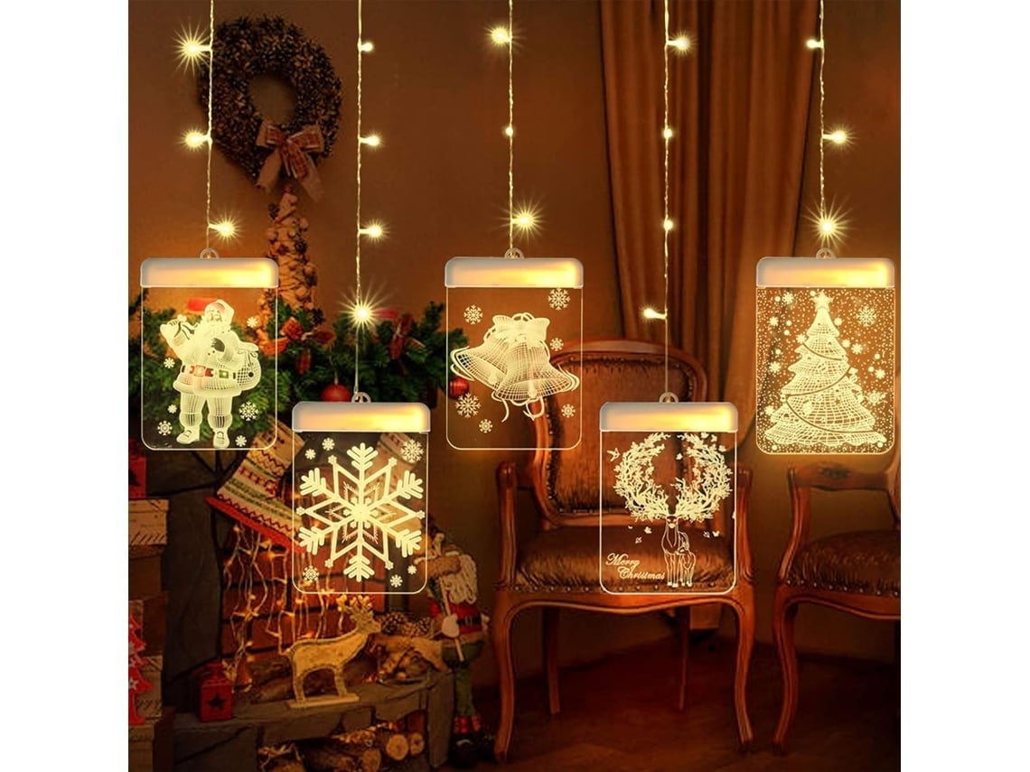 Lâmpadas de Cortina Criativas, Adequadas para Decoração de Interiores e Exteriores*. ZYBLSSBB