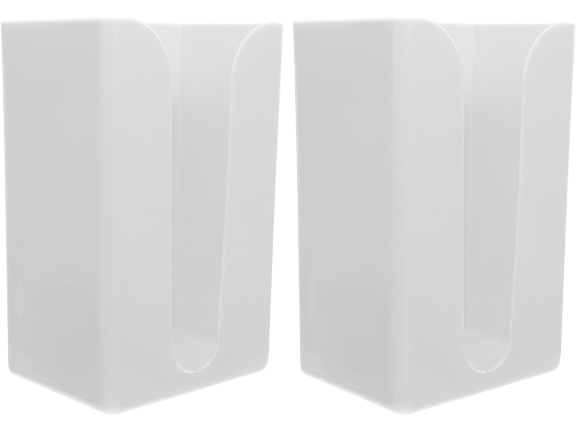 Conjunto De 2 Dispensadores De Papel Higiênico Autoadesivos, Plástico Branco, Cozinha E Sala De Estar