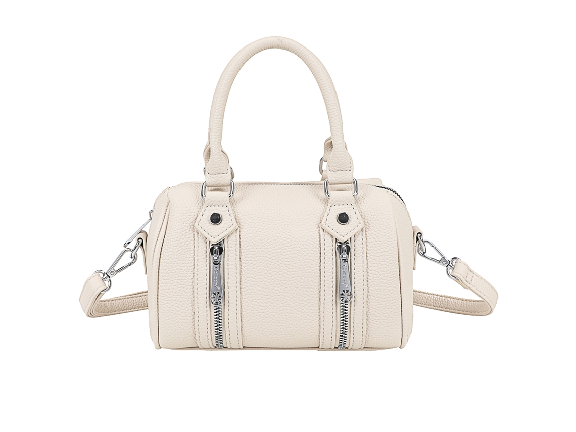 Bolsa De Boliche Feminina Elegante Com Efeito Granulado E Alça De Ombro
