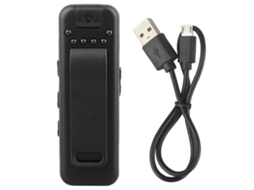 Gravador De Vídeo Giratório 1080p Mini Câmera Corporal Com Clipe Traseiro De Visão Noturna Desempenho Confiável Yizhood (preto)