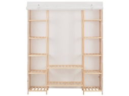 Roupeiro 135x40x170 Cm Tecido Branco MAISON EXCLUSIVE