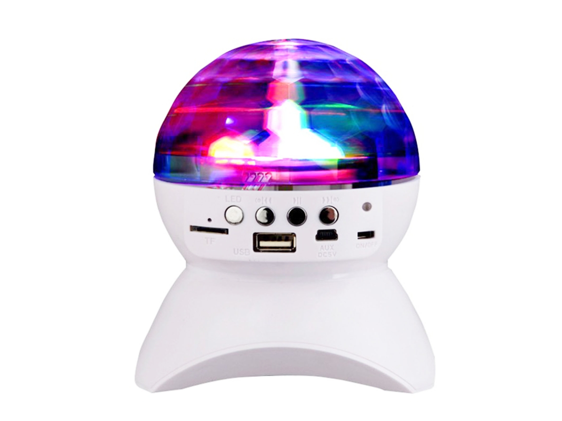 Caixa De Som Bluetooth Sem Fio Com Luz Led Colorida Recarregável Via Usb Para Festa Lar Quarto Escritório