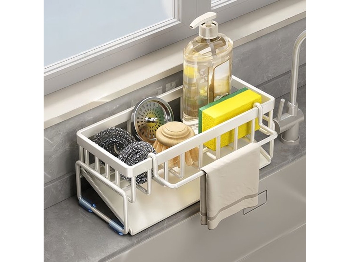Organizadores de Cozinha - Prateleiras com Bandejas de Aço Inoxidável e Drenagem Automática para Pia - aquaforge