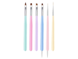 Acessórios De Manicure Pincel Para Design De Unhas Família Amigos Amantes Que Gostam De Nail Art Design Dupla Face 6 Peças Slowmoose