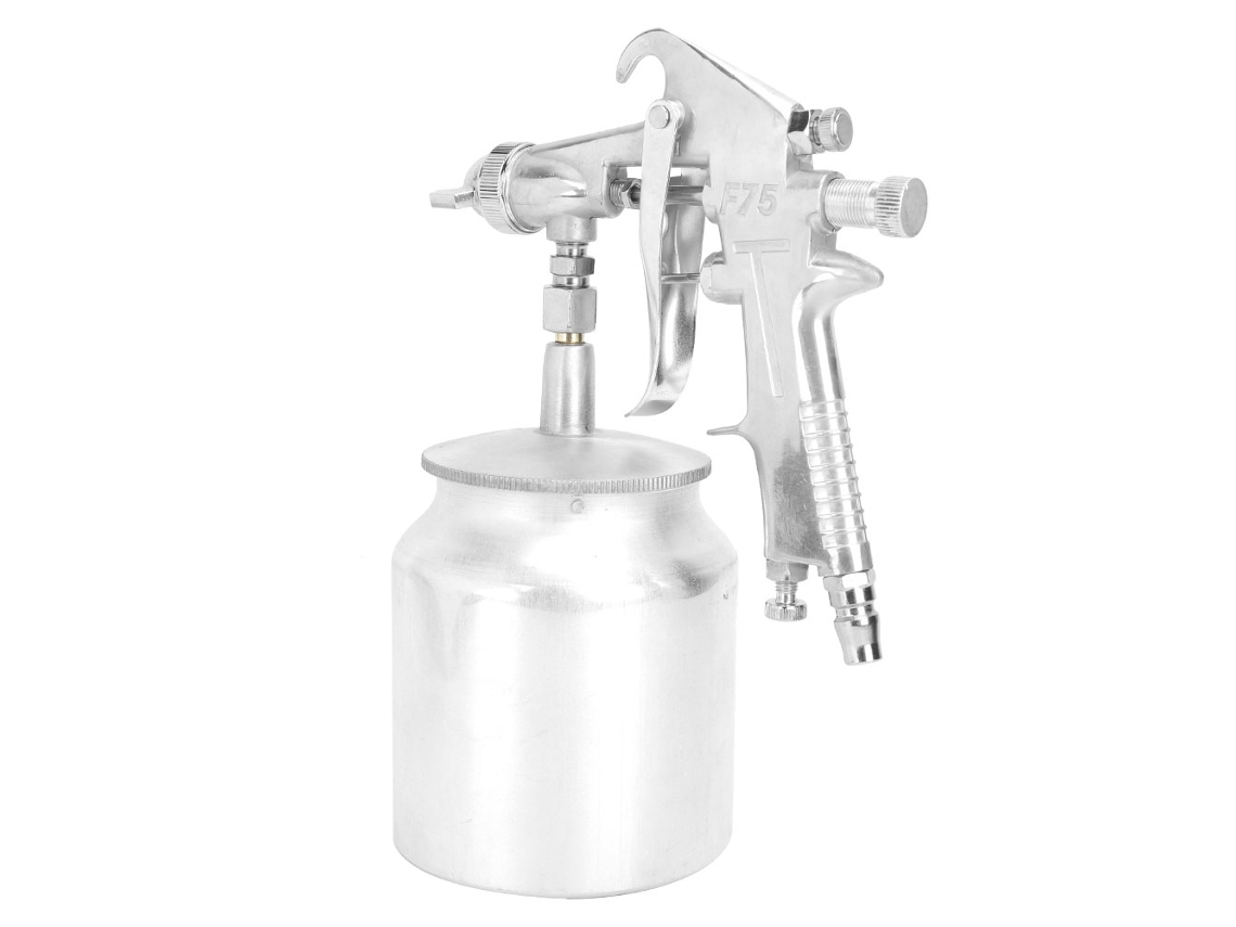 Pistola de pintura F-75s 1.5mm para móveis com reservatório de 750ml