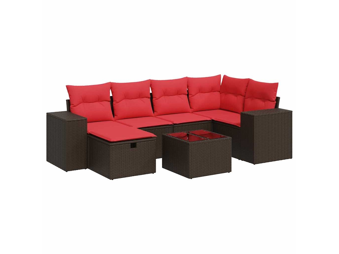 Garden Sofa Set, Garden Sofa Sets Vidaxl Marrom Rattan / Vime (n/a)