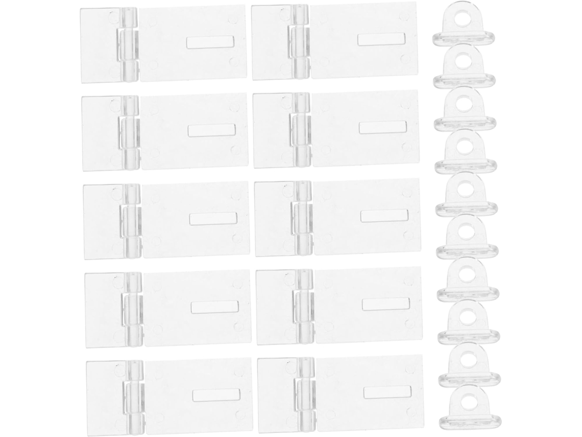 Conjunto De 10 Fechos E Fivelas Transparentes Em Acrílico Para Caixas Joias Seguros, Compactos E Fáceis De Instalar