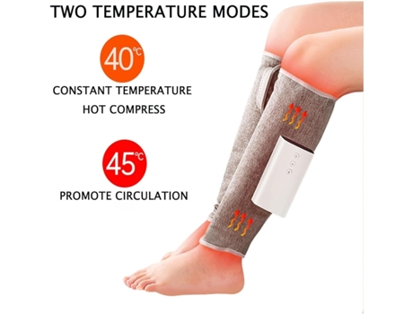 Massageador de pernas aquecido para relaxamento muscular e alívio da fadiga