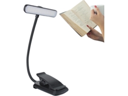 Luz De Leitura Led Com Clipe, Luminária Flexível Recarregável Clipe