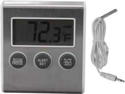 Lurelia Termómetro Digital Para Frigorífico E Congelador, Alta Precisão, Alarme Sonoro, Base Magnética, Material Abs