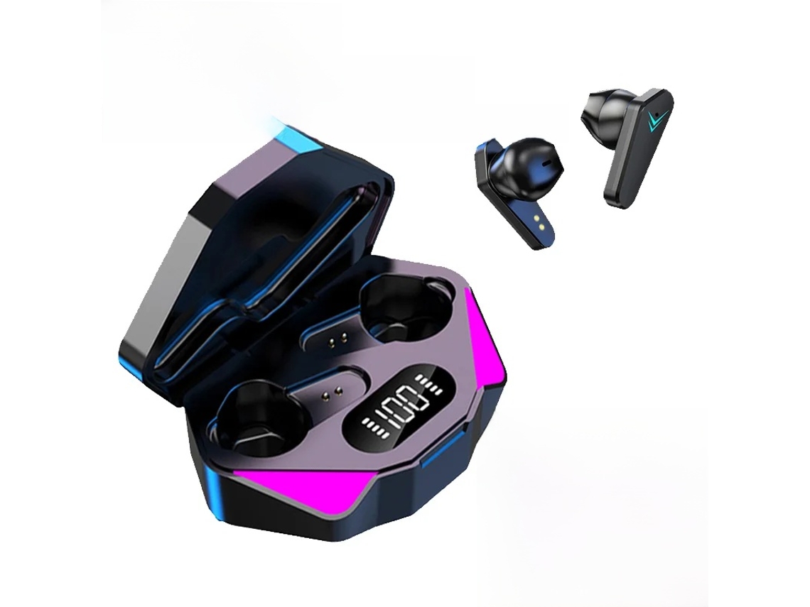 FONE DE OUVIDO gamer MDUG sem fio com microfone e áudio estéreo 9D com graves