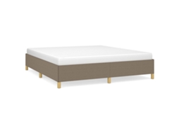 Cama Tecido Castanho Acinzentado MAISON EXCLUSIVE (180x200 cm)