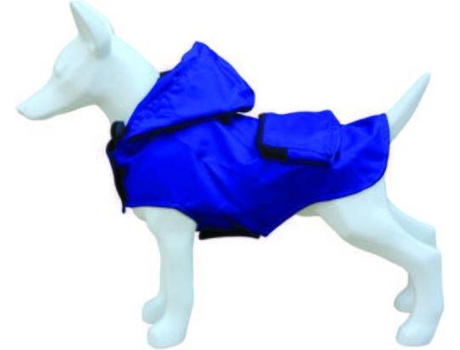 Capa de Chuva para cães  Bolso 40 cm Azul