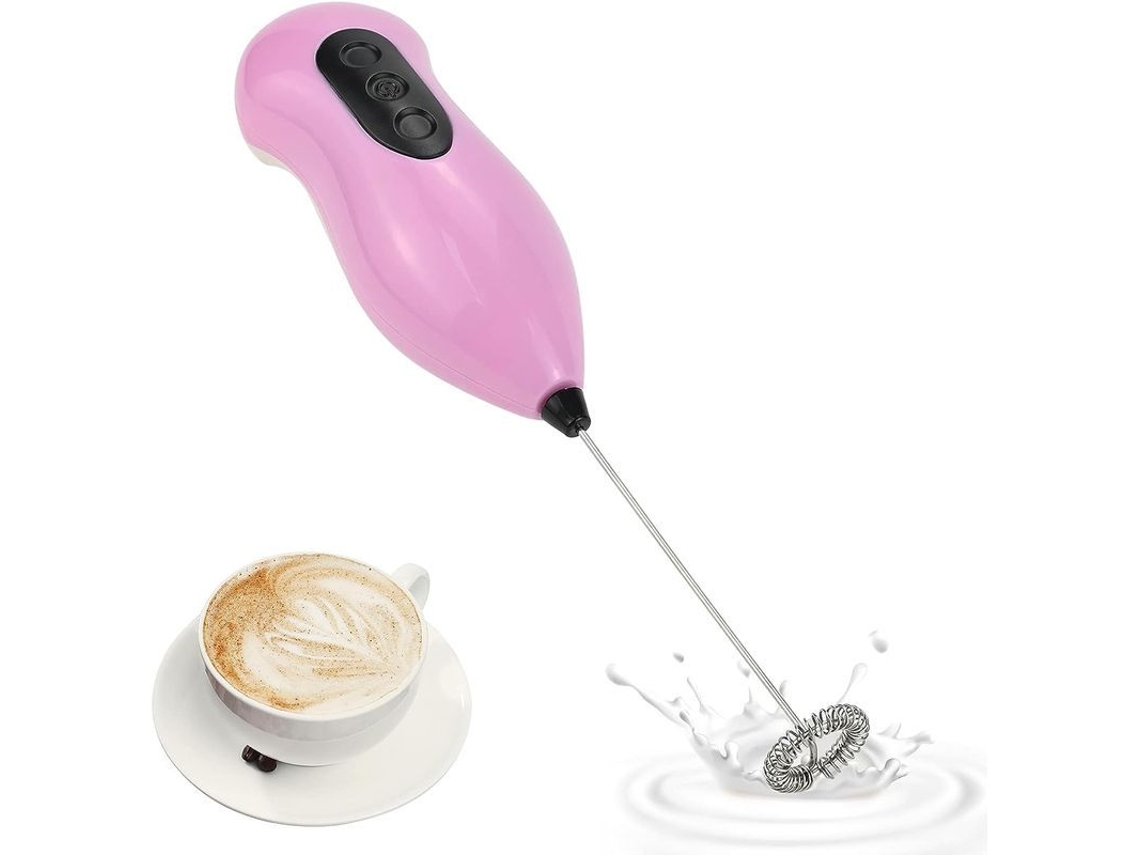 2026-batidora De Leche Manual, Fabricante De Espuma Eléctrica, Misturador De Bebidas (sem Pilhas) Rosa
