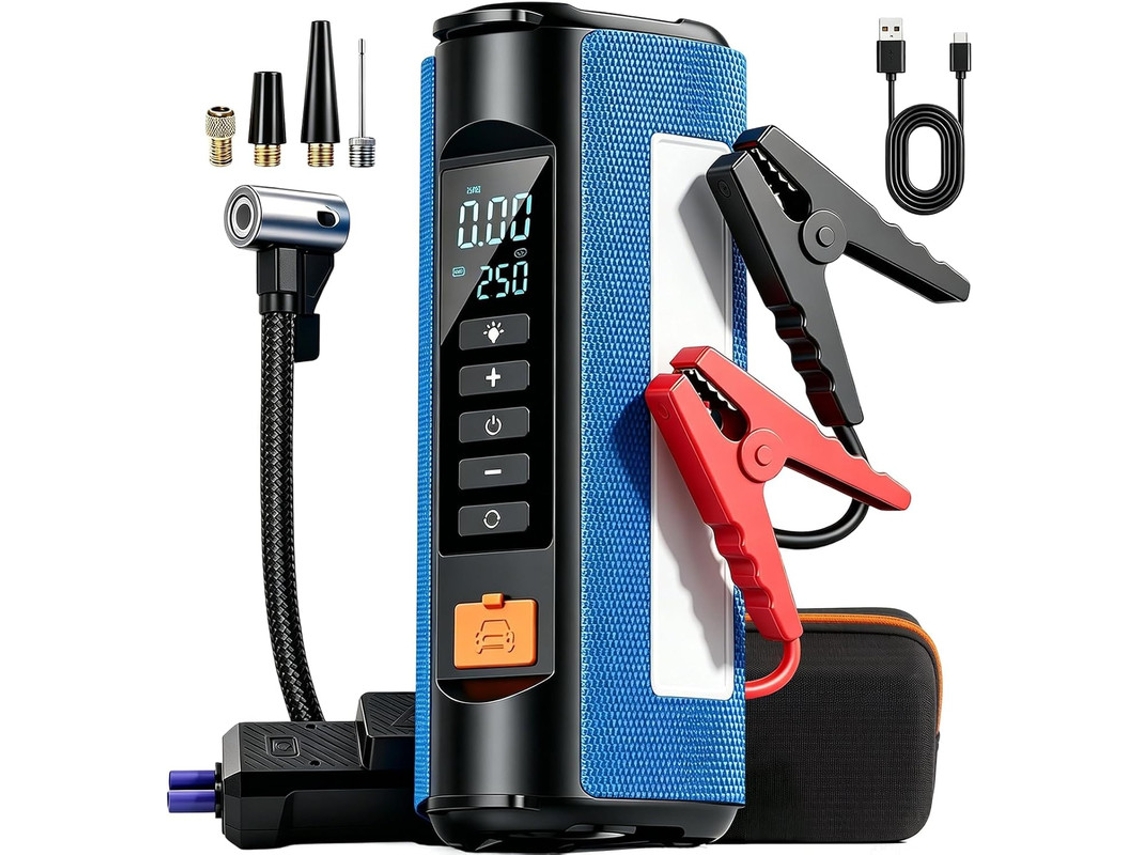 Auxiliar De Partida Para Carro Com Compressor De Ar (azul)