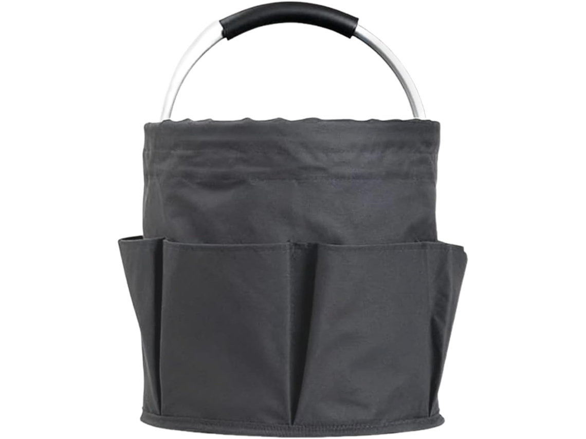 Cesto duplo impermeável para ferramentas, com capacidade de 17 litros, ideal para produtos de limpeza.