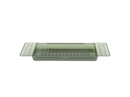 Bandeja De Banheira Mesa Extensível Drenagem Grande Capacidade Prateleira De Banho À Prova Dágua Para Banheiro Translúcido Verde