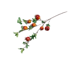 Orange Red Pedra Artificial com 7 Romãs, cerca de 92cm de altura LAXISCREED