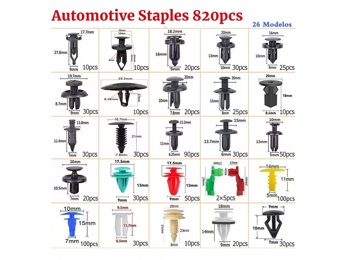 925pcs Car Push Retainer Clips Com Removedor De Grampos Porta Painel Guarnição Grampo Kit Auto Fixadores Sortimento Para A Maioria Dos Automóveis
