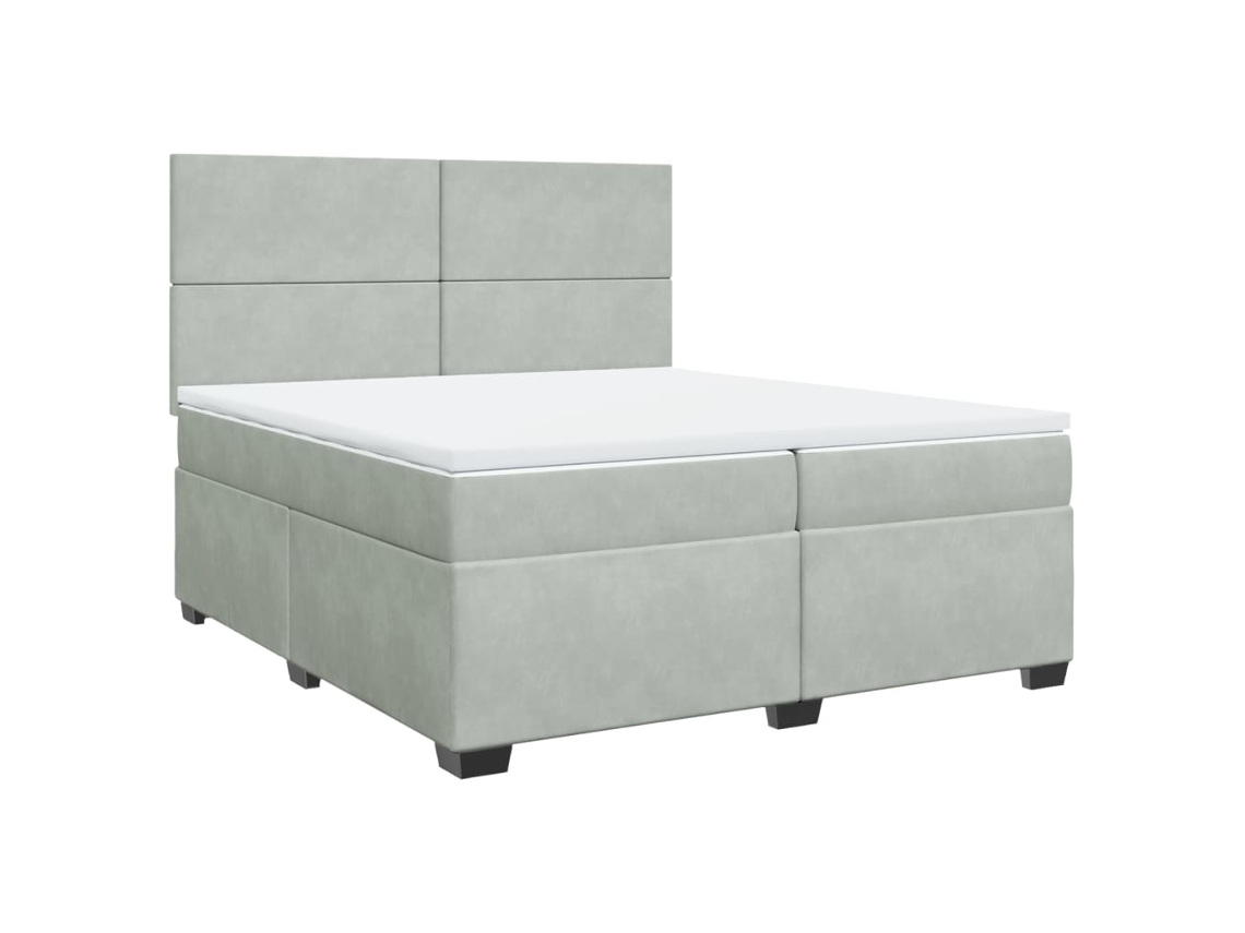 Box Spring Bed, Box Spring Beds Vidaxl Cinzeto Veludo (200 X 200 Cm)