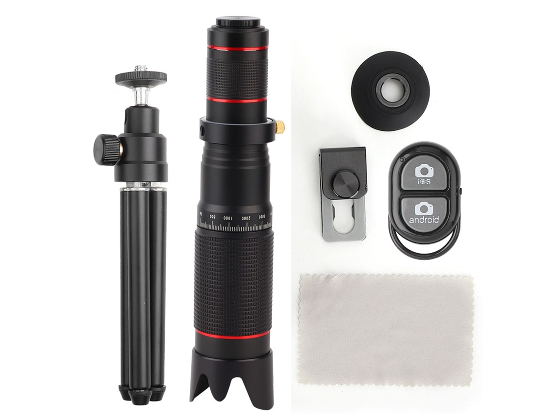Lente de Zoom Ajustável para Câmera de Telefone 36x Hd 4k EOOCOO