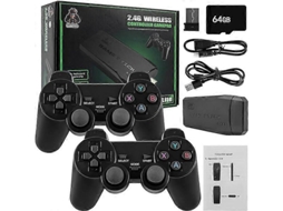 Console de videogame retrô de 2024 com mais de 20.000 entradas HDMI 4K e 2 controles sem fio 4K Brilvibera