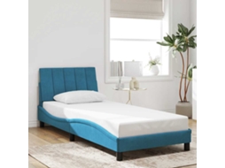 Vidaxl Estrutura De Cama Sem Colchão Hanko 80x200 Cm Veludo Azul