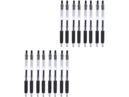 Homsfou 16 Canetas Esferográficas Em Gel Pretas Com Ponta De 0,5 Mm,