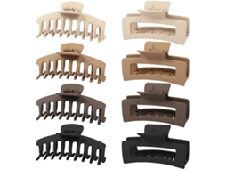8 Grampos Grandes 11cm Policarbonato Fosco Antiderrapante, para Cabelo Grosso ZYBLSSBB