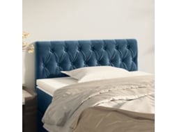 Cabecero de terciopelo 100x7x78/88 cm Azul Oscuro