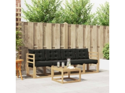 Vidaxl Conjunto De Sofás Para Exterior 5 Pcs Branco E Preto