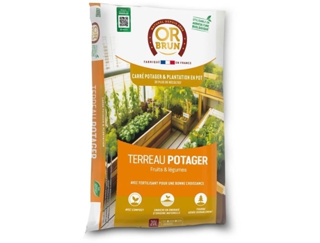 Terra para Jardim e Quadrado para Jardim Marrom Dourado Obrtcapot20n 20 LO Brun