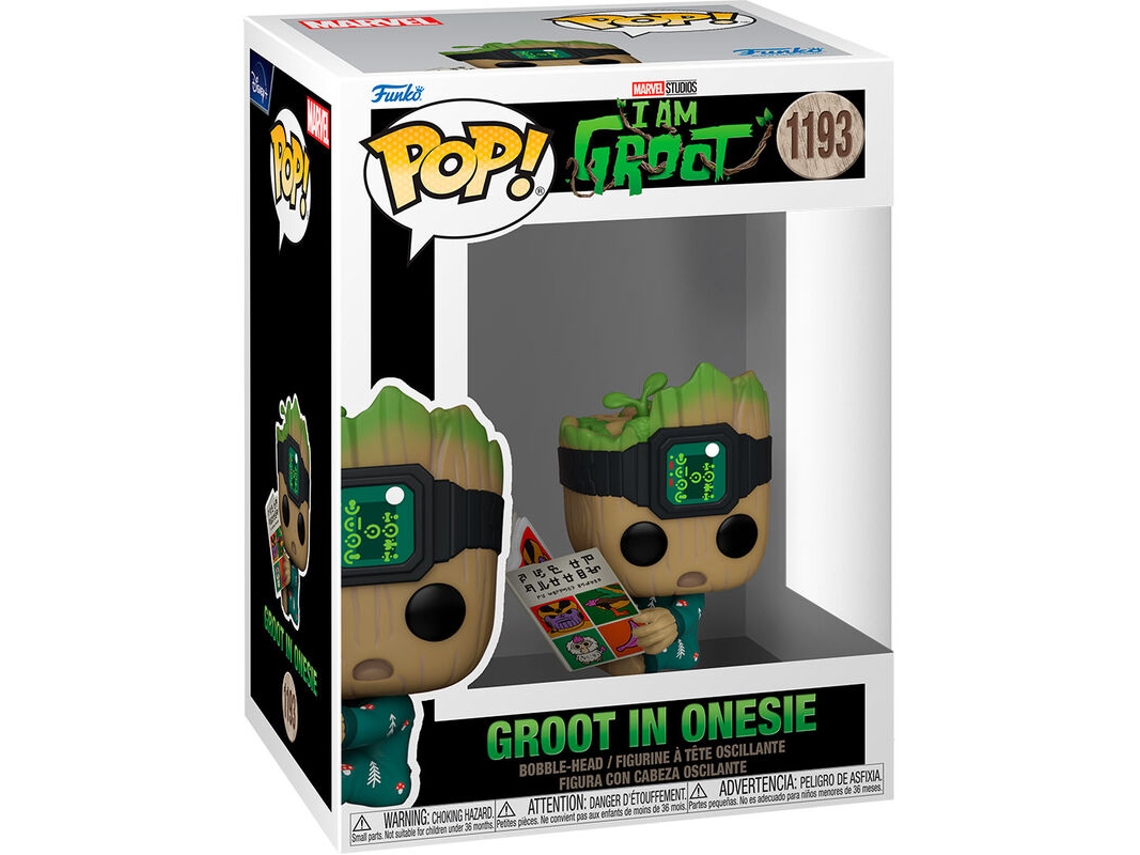 Figura Pop Marvel Eu Sou Groot - Groot Em Onesie