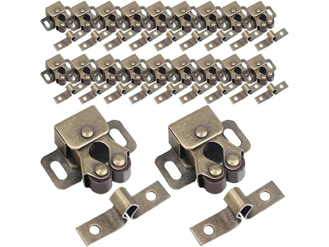 Fecho De Rolete Duplo, Duplo 20 Peças Bronze (cor 1)