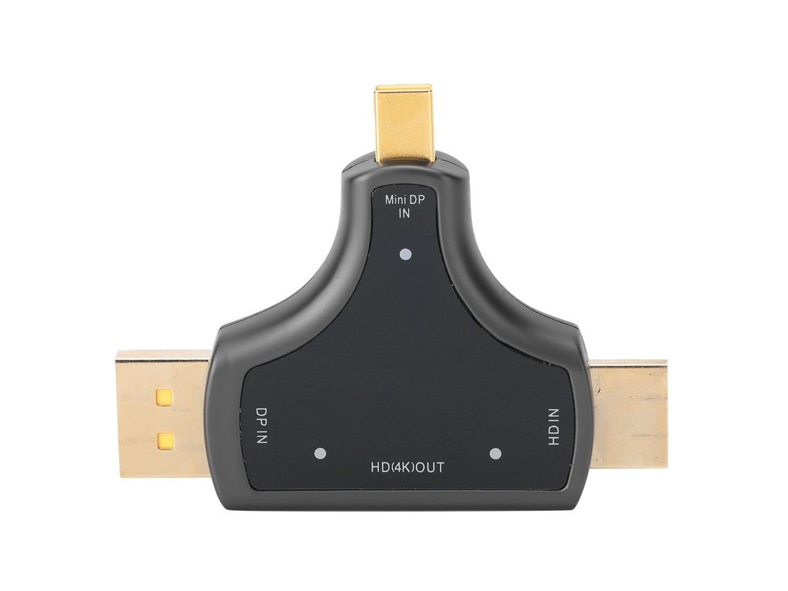 Adaptador 3 Em 1 Multifuncional 4k Hd Portátil Para Notebook Com Interface Dp Sem Necessidade De Driver D62a